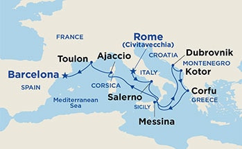 barcelona rome special mediterranean cruise days nights