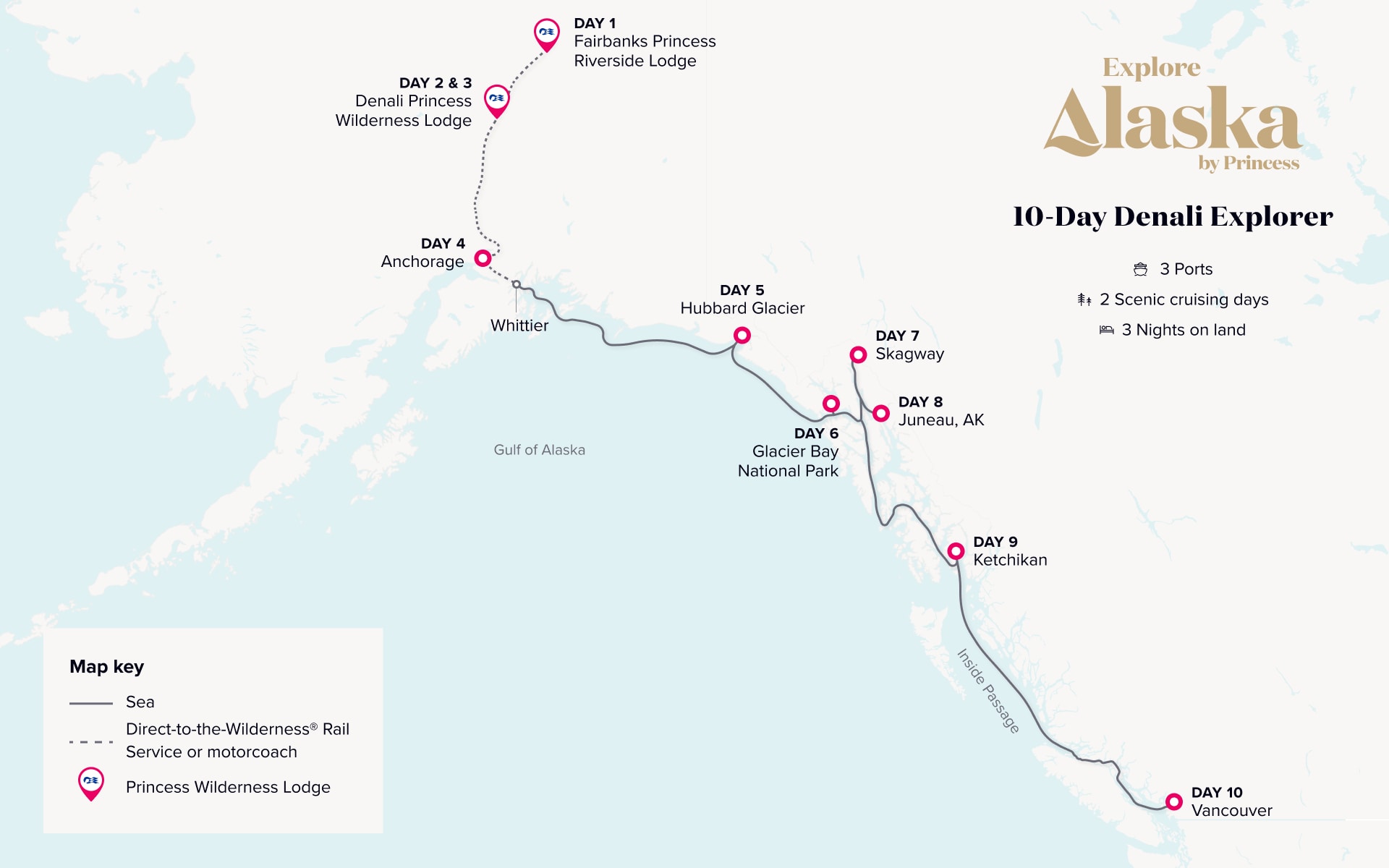 Alaska Cruise Map