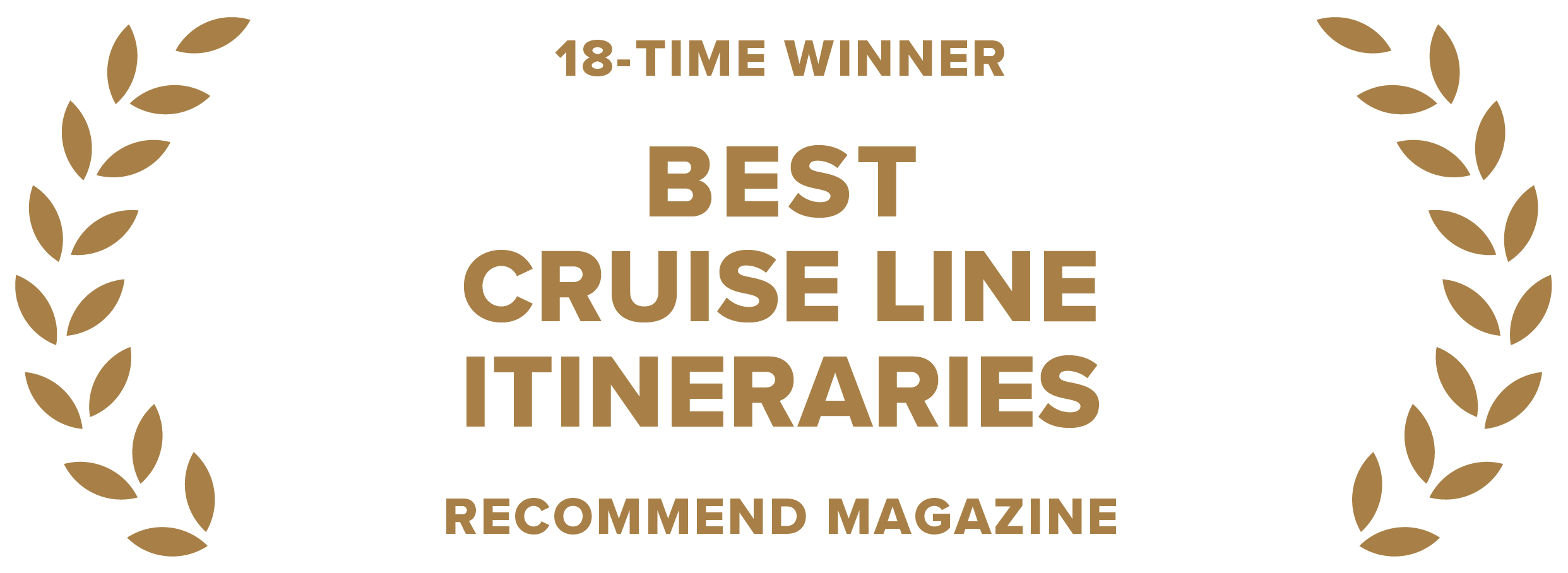 Princess Cruises accolade awarded for Best Cruise Line Itineraries from Recommend Magazine