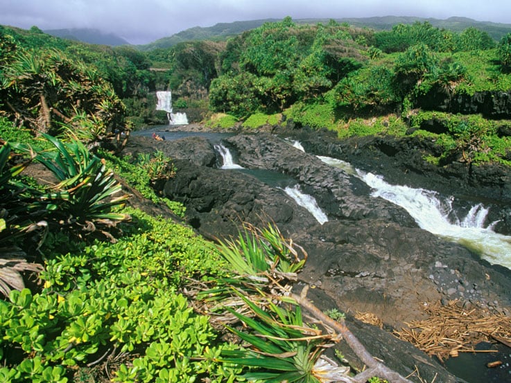 Ohe'o Gulch & The Seven Sacred Pools in Haleakala National Park, Maui, Hawaii