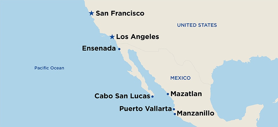 west coast mexico cruise ports