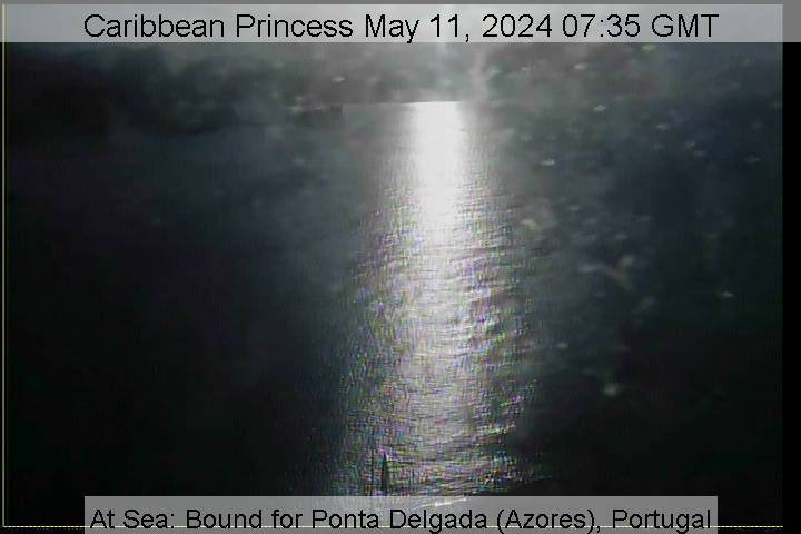 A live picture from the bridge of the Caribbean Princess